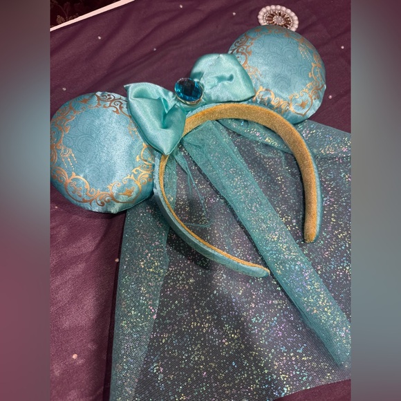 Disney Accessories - Jasmine Mickey Mouse Ears Headband with Bow and Veil